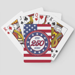 Amerika's 250e verjaardag met de vlag van de VS Pokerkaarten