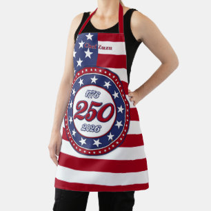 Amerika's 250e verjaardag met de vlag van de VS Schort