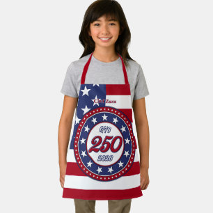 Amerika's 250e verjaardag met de vlag van de VS Schort