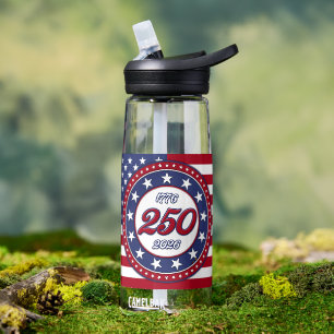 Amerika's 250e verjaardag met de vlag van de VS Waterfles