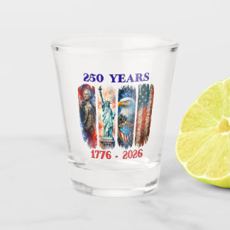 Amerika's 250e Verjaardag Patriotisch Shotglas Shot Glas