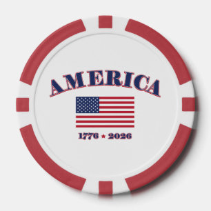 Amerika's 250e verjaardag poker chips