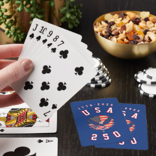 Amerika's 250e verjaardag USA 250 1776 2026 Pokerkaarten