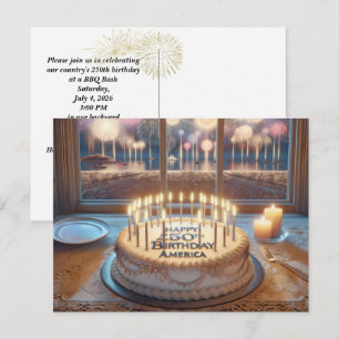 Amerika's 250e verjaardagsfeest briefkaart