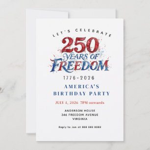 Amerika's 250e verjaardagsfeest kaart