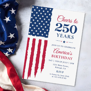 Amerika's 250e verjaardagsfeest kaart