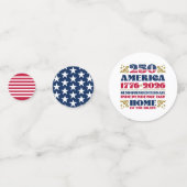 Amerika's 250ste Jubileum Patriottisch Confetti (Achterkanten)