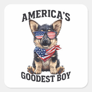 Amerika's Beste Herder Vierkante Sticker