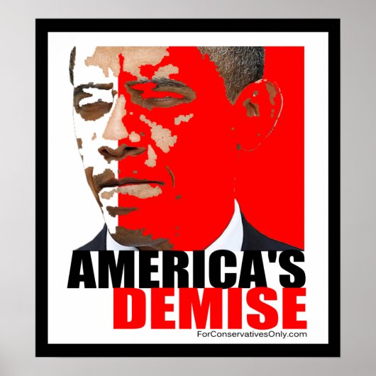 "Amerika's demise" Poster (Voorkant)