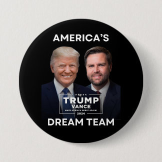 Amerika's Dream Team 2024 Trump Politieke Button