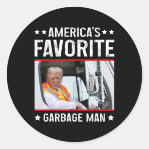 Amerika's Favoriete Garage Man Grappige Trump Gara Ronde Sticker