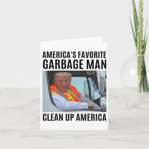 Amerika's favoriete Garge Man Clean Up America Fun Kaart