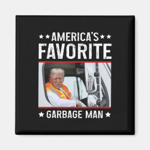 Amerika's favoriete vuilnis Man Funny Trump Garbag Magneet