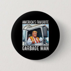 Amerika's favoriete vuilnis Man Trump in vuilnis Ronde Button 5,7 Cm