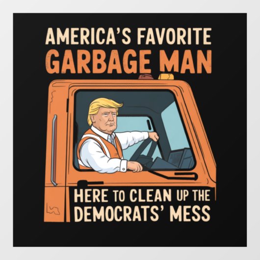 Amerika's Favoriete Vuilnisman Trump 45 47 VS Raamsticker (Vel)
