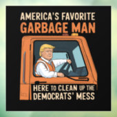 Amerika's Favoriete Vuilnisman Trump 45 47 VS Raamsticker (Vel 3)