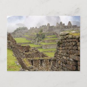 Amerika's, Peru, Machu Picchu. De oude Briefkaart