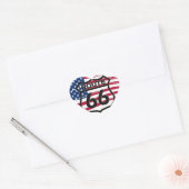 Amerikas Route 66 Hart Sticker (Envelop)