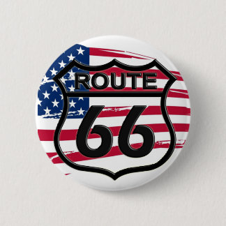 Amerikas Route 66 Ronde Button 5,7 Cm