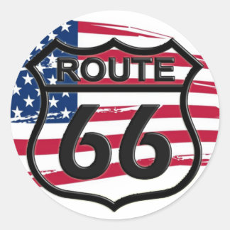 Amerikas Route 66 Ronde Sticker