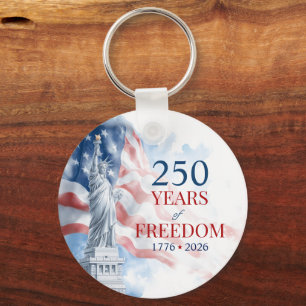 Amerika's Semi-quince-eeuwfeest 250 Jaar Vrijheid Sleutelhanger