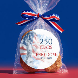 Amerika's Semiquincentennial 250 Jaar Vrijheid Ronde Sticker