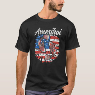 Amerikoi Japanse Koi Karper Nishikigoi Vis USA Vla T-shirt