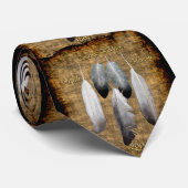 Amérindien 5 plumes de la Cravate de la sagesse (Roulé)