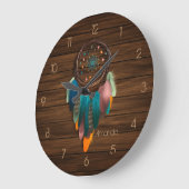 Amérindien Dreamcatcher Grande horloge (Angle)