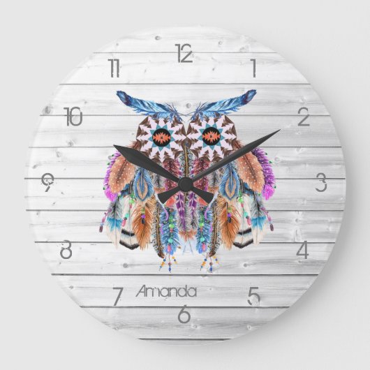 Amérindien Dreamcatcher Grosse horloge (Recto)