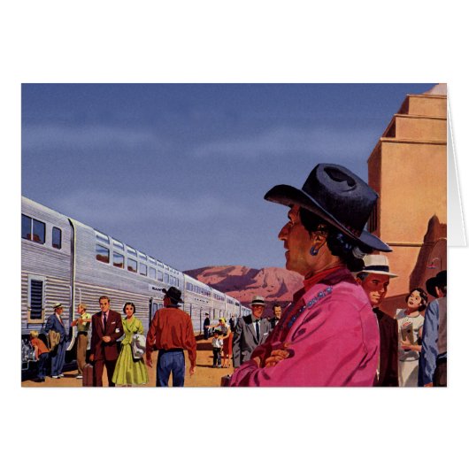 Amérindien vintage dans une gare (Devant horizontal)