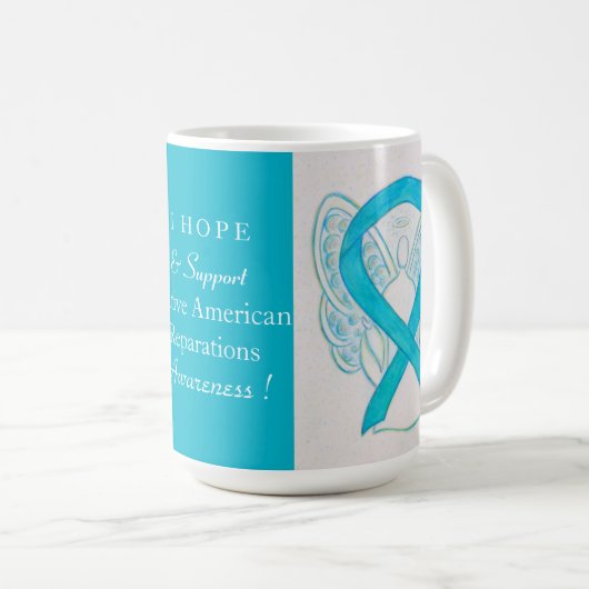 Amérindiens Réparations Sensibilisation Ruban Mug (Devant droit)