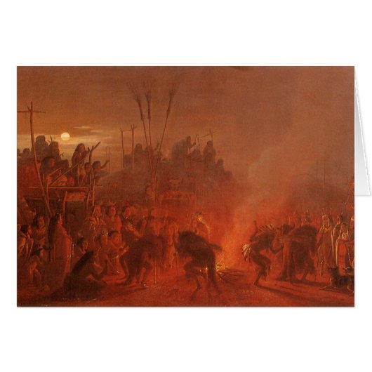 Amérindiens vintage, Danse du buffle par Wimar (Devant horizontal)