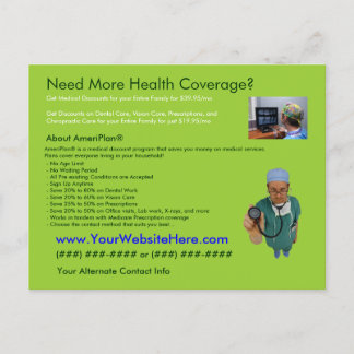 AmeriPlan Health Coverage Postcard Briefkaart