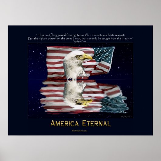 AMERIQUE, affiche patriotique ETERNALE (Devant)