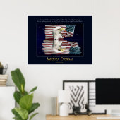 AMERIQUE, affiche patriotique ETERNALE (Bureau à domicile)