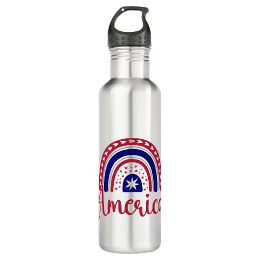 Amérique Arc-en-ciel Bouteille d'eau (Devant)