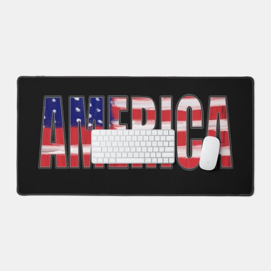 AMÉRIQUE Dans Le Texte Du Drapeau (Clavier et souris)