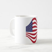 Amérique États-Unis Drapeau café Mug (Devant gauche)
