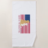 Amérique le beau bain de chien ou serviette de pla (Devant)