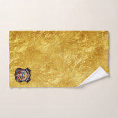 Amérique route 66 moto Avec une texture or (Serviette à main)