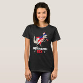 Amerisaurus Rex American Flag 4th of July T Rex Di T-shirt (Voorkant volledig)