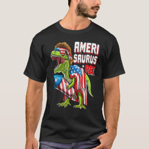Amerisaurus rex dinosaur 4 juli vuurwerk Amer T-shirt