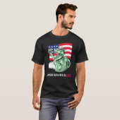 Amerisaurus rex patriotic boys dinosaur 4 jul t-shirt (Voorkant volledig)