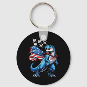 Amerisaurus T-rex Patriottische Jongens Meisjes 4 Sleutelhanger
