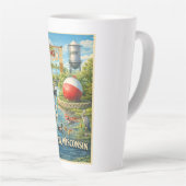 Amery, Wisconsin City of Lakes Latte Mug (Angle droit)