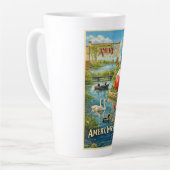 Amery, Wisconsin City of Lakes Latte Mug (Angle gauche)