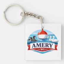 Amery Wisconsin Lake Life Souvenir - Sleutelhanger