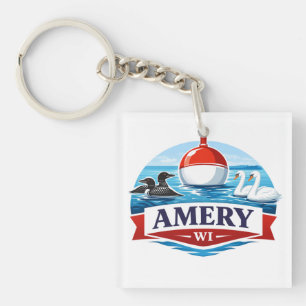 Amery Wisconsin Lake Life Souvenir - Sleutelhanger