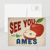 Ames Iowa Apple - Vintage Travel Briefkaart (Voorkant / Achterkant)